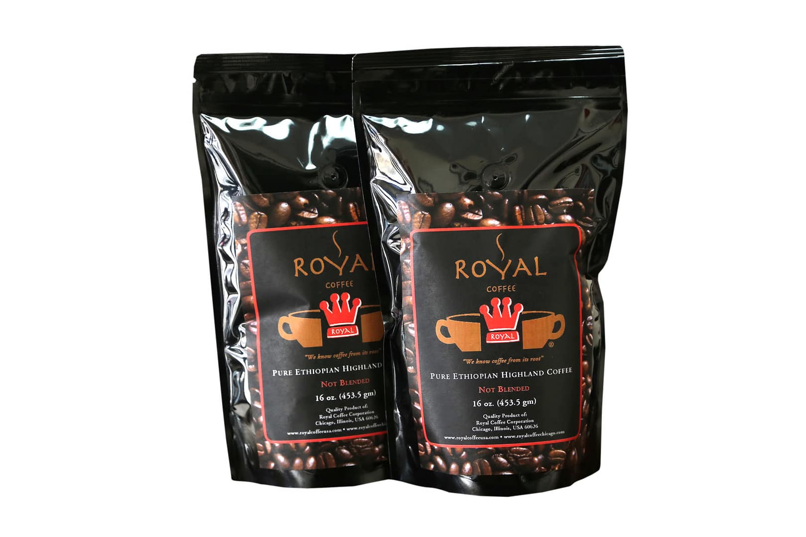 2 bags of roasted coffee beans