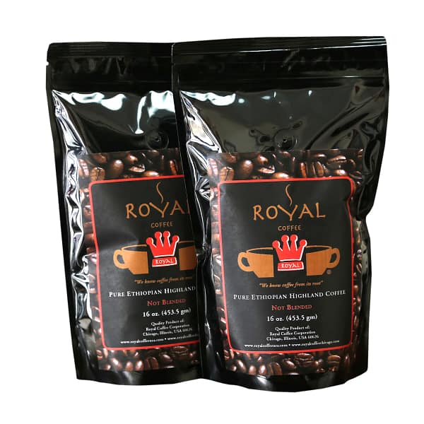2 bags of roasted coffee beans
